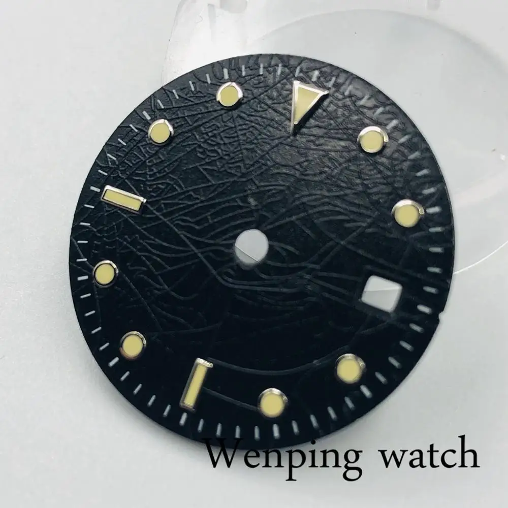 Черные светящиеся часы Bliger 29 2 мм подходят для ETA 2836/2824 Mingzhu DG2813/3804 Miyota 8215 821A 8205