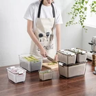 Пластик с двойным уплотнением слив ящик для хранения холодильник для фруктов и овощей, гайка контейнеры для хранения с крышкой Кухня органайзер для холодильника