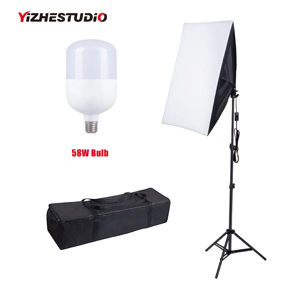Yizhestudio Фото Студийный набор софтбоксов 50*70 см светильник ing коробка 220V 58W лампы с 2