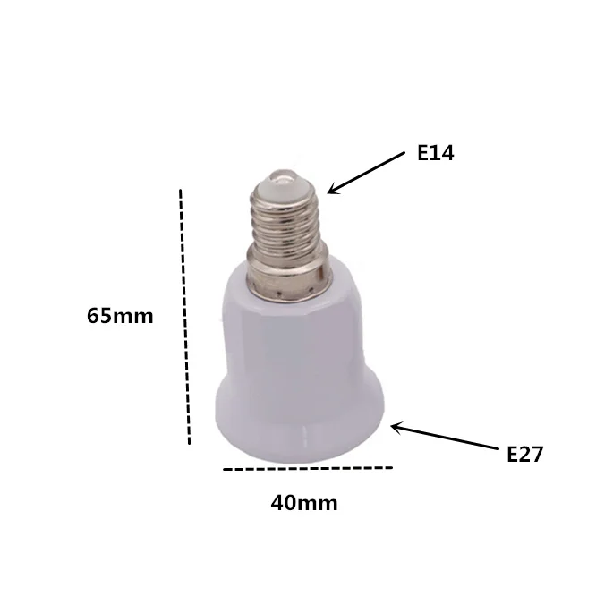 

Переходник с защитой от перегорания E14 на E27 20 шт., переходное гнездо для огнестойкого материала гнездо, держатель для лампы, основание для св...