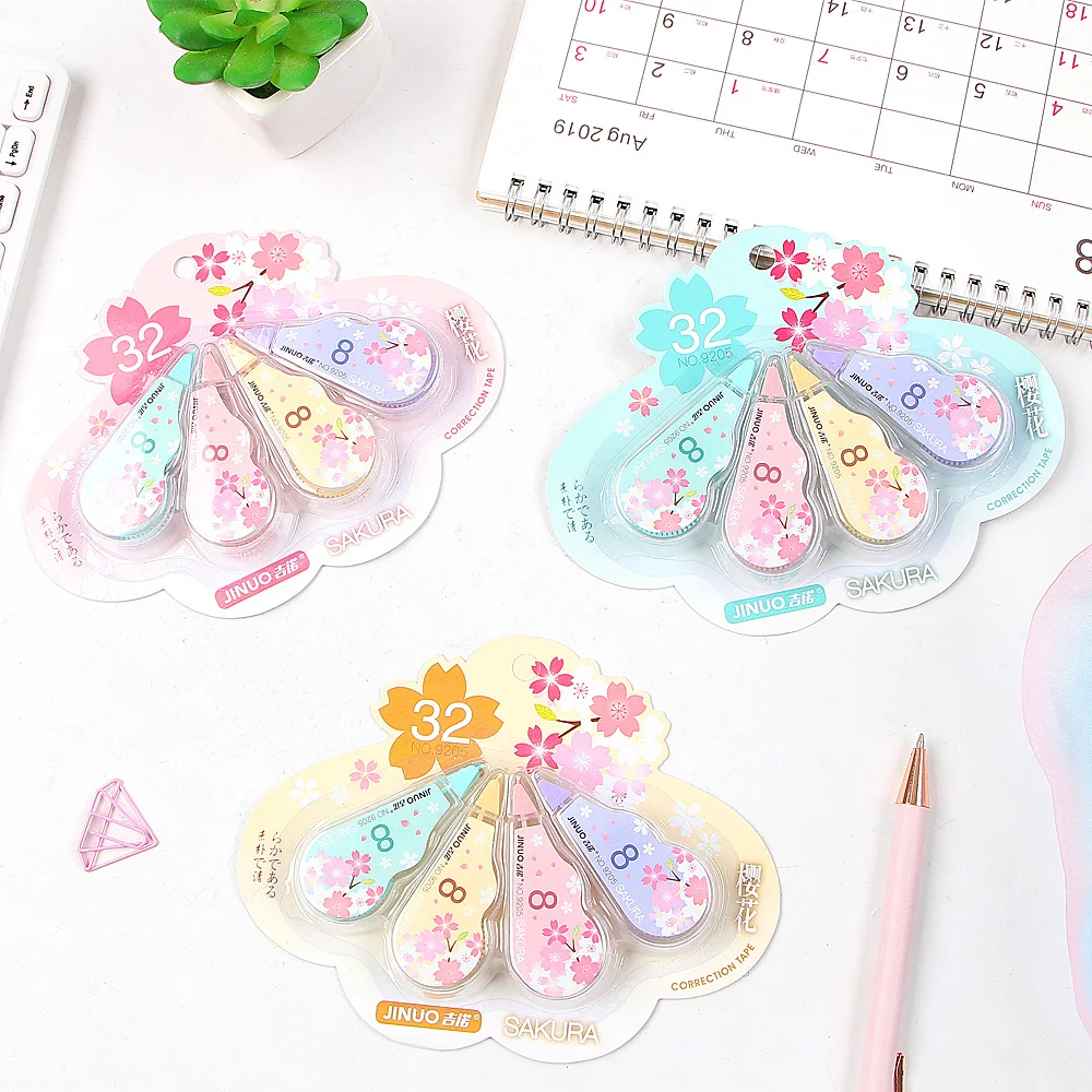 4 шт./компл. Kawaii вишня Корректирующая лента милый ленты с рисунком школьный