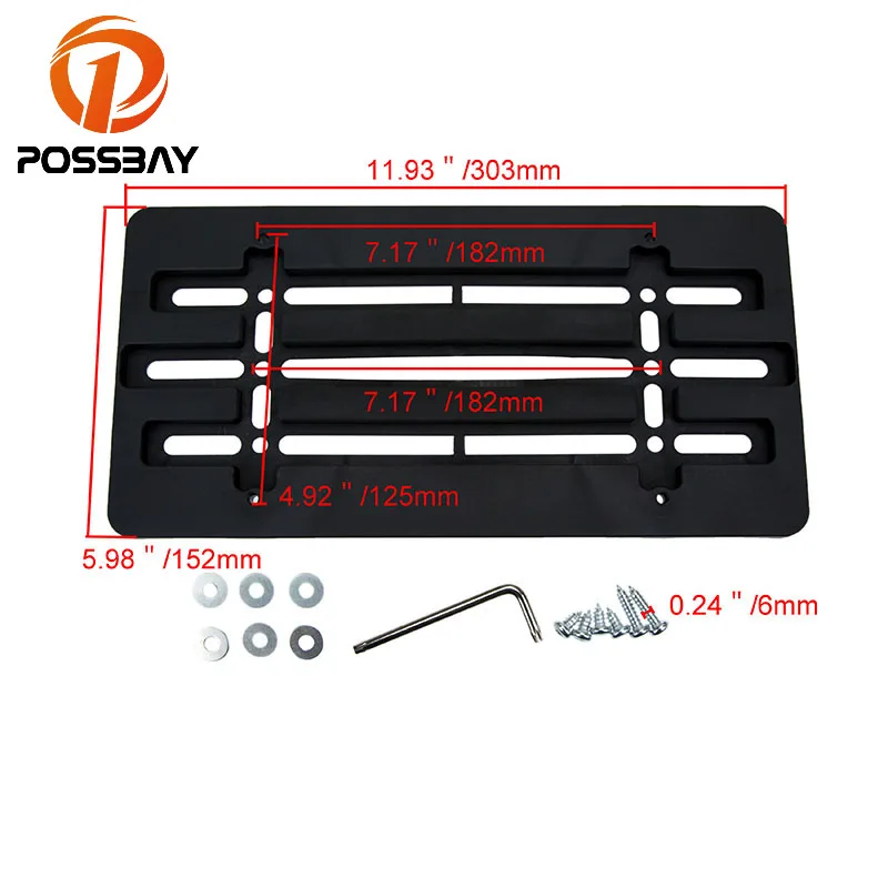 Универсальный Кронштейн номерного знака автомобиля POSSBAY подходит для BMW 1 серии 7