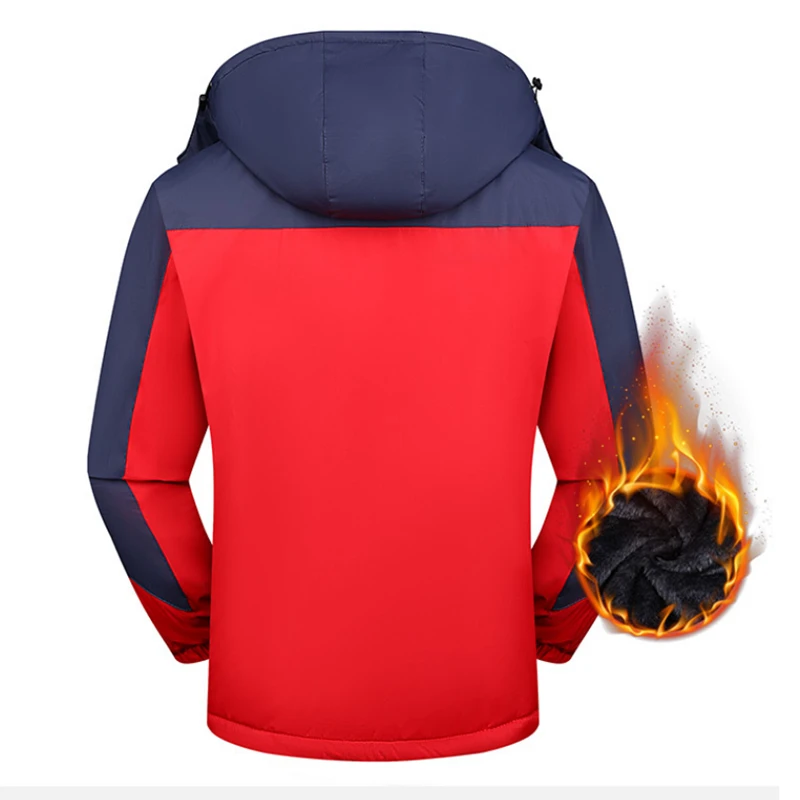 

2021 New Outdoor Men's Fishing Jacket Plus Size Fleece Thicker Hiking and Cycling Windproof Riding Male Warm Fishing Clothes