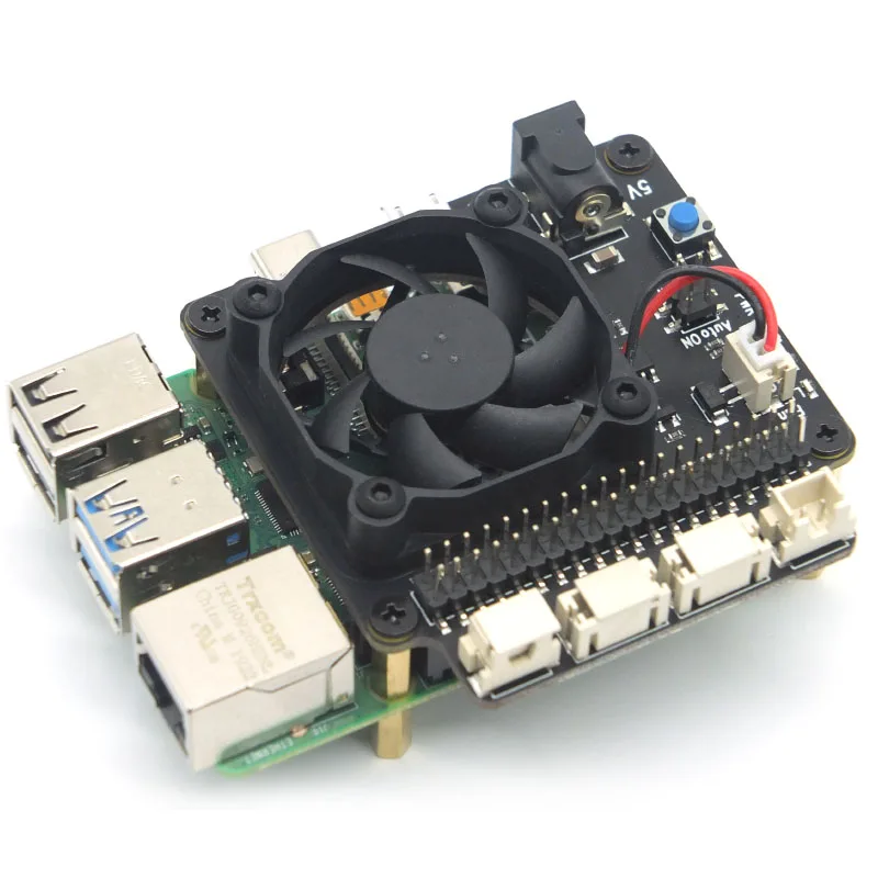 Плата расширения Raspberry Pi 4 Model B X735 с автоматическим охлаждением и безопасным