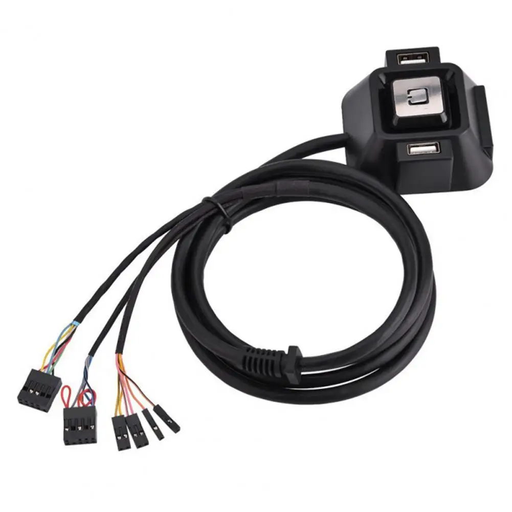 1.2m Desktop PC Switch Button Practical Wear-resistant ABS Computer Reset Block Extender for Office Cable | Компьютеры и офис