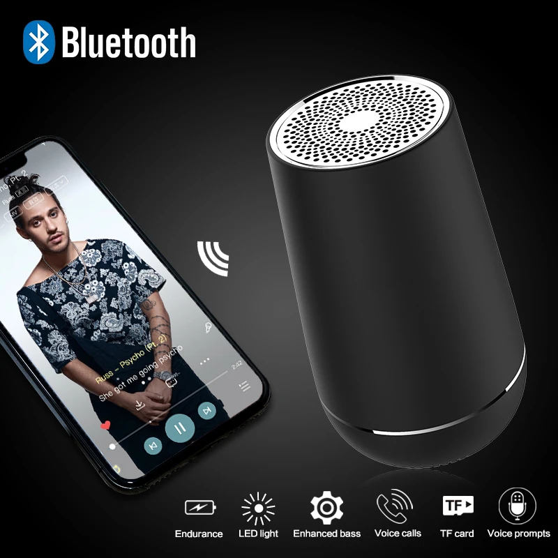 Портативная Bluetooth-колонка Беспроводная колонка с басами водонепроницаемая