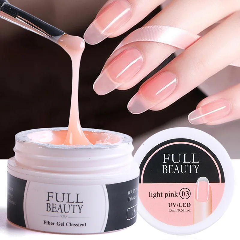 

New 27 G Cracked Repair Glue Nail Fiber Silk Extension Gel Fiberglass Poly UV Builder Gel Polish Manicure Art Prolonged Tool