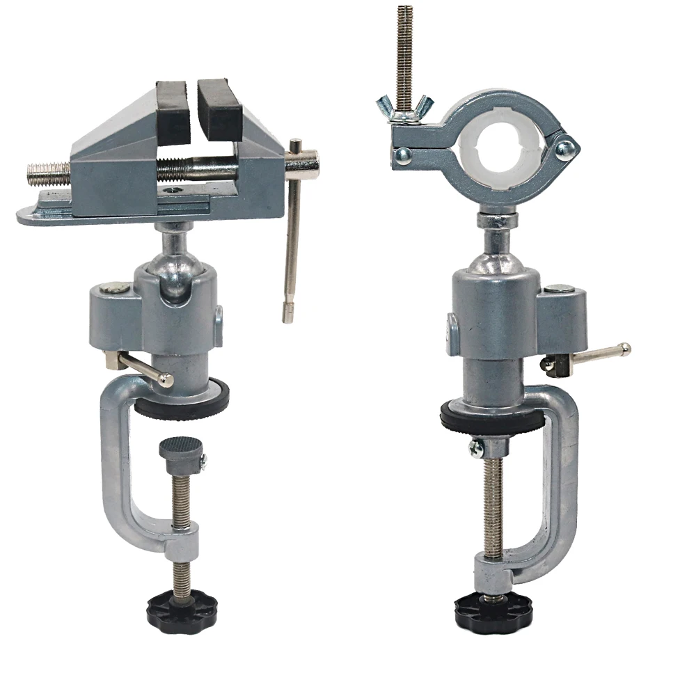 Bench Swivel Vise Work Clamp Tabletop Rotating Jaw Head DIY Jewelry Tools