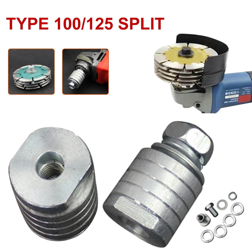 

Angle Grinder Grooving Machine Adapter 100/125 Type Lock Nuts Flange Inner Outer Kit For Variable Slotting Machine Conversion