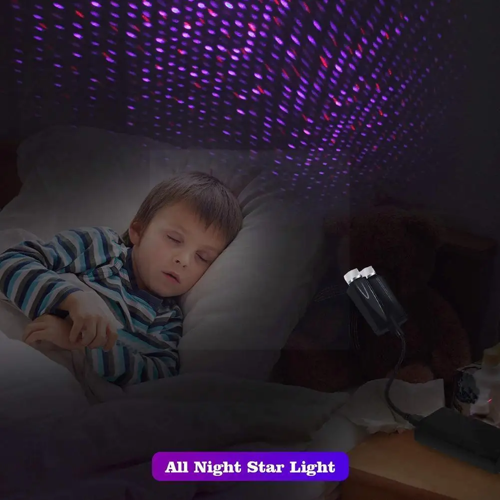 

Car Roof Star Light Interior Led Starry Atmosphere Blue Decor Red Night Usb Light Decoration Ambient Projector Home Galaxy A7U1