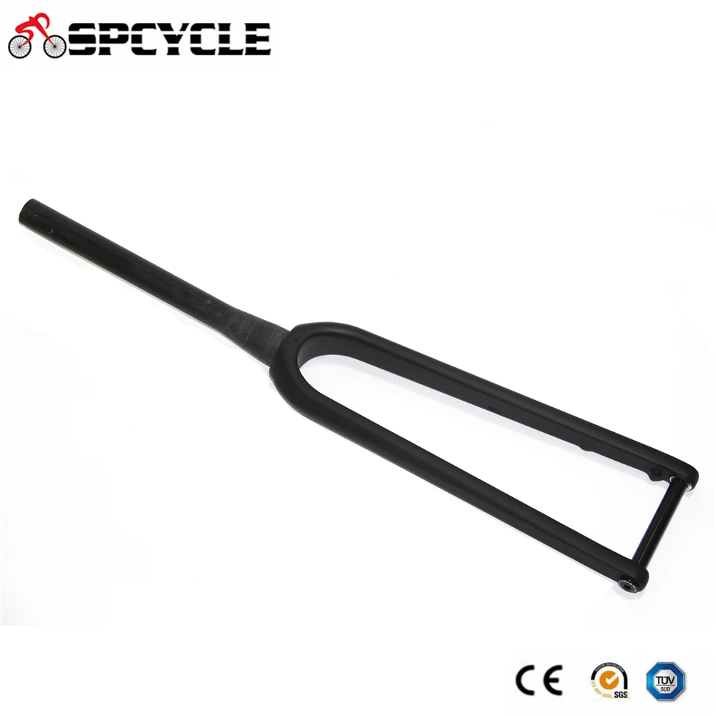 Billig 700x40C Carbon Kies Fahrrad Frok Verjüngt Offset 50mm Disc Bremse Road Cyclocross Fahrrad Carbon Gabeln 100 X9mm Oder 100 X15mm