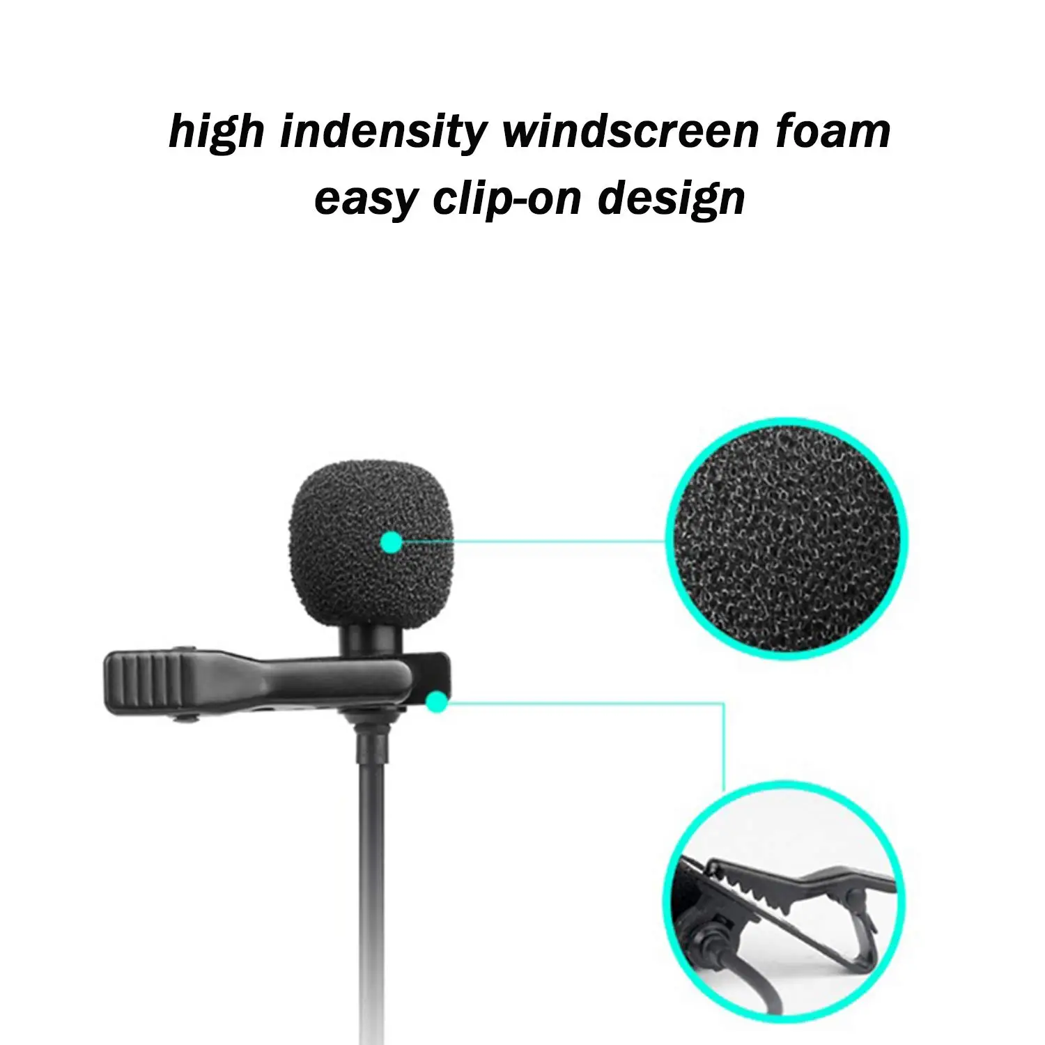 Петличный микрофон всенаправленный конденсаторный с разъемом 3 5 мм для Android iPhone