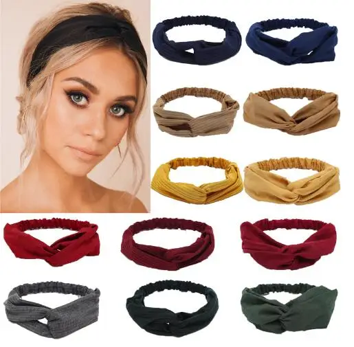 

Suede Twist Turban Women Hair Band Bows Elastic Headkerchief Sport Hairbands Head Band Knot Headband for Girls Headwear Headwrap