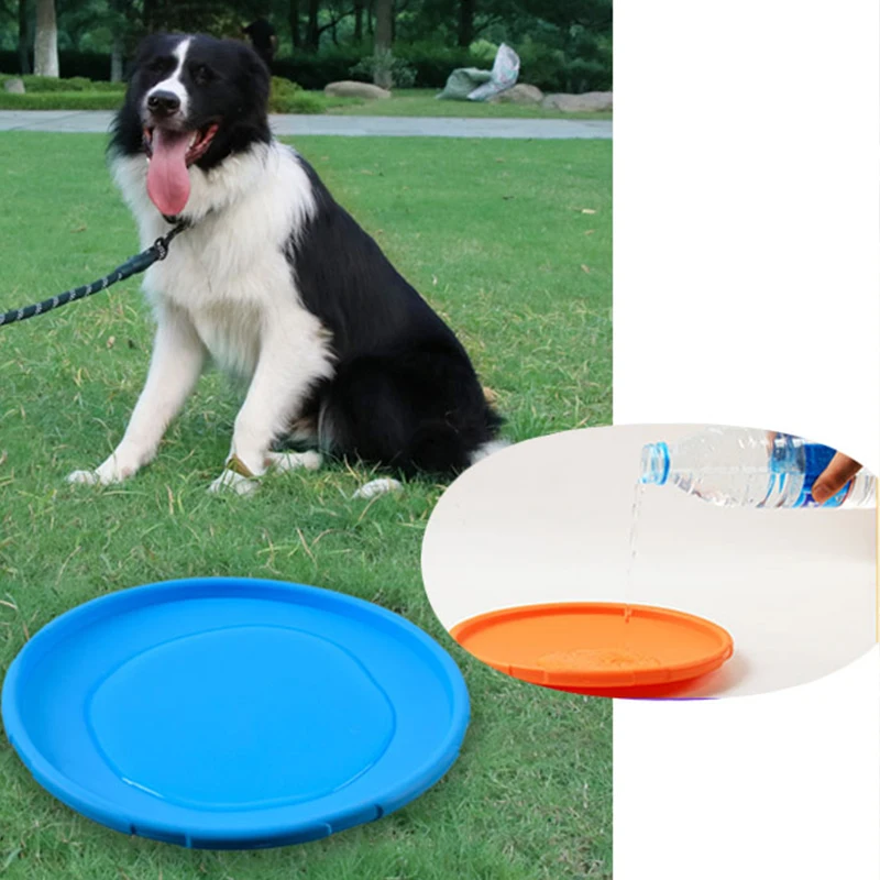 

Silicone Flying Saucer Dog Toys Flying Discs Dog Game Training Interactive frisbee disc dog Pet Supplies Frisbeed