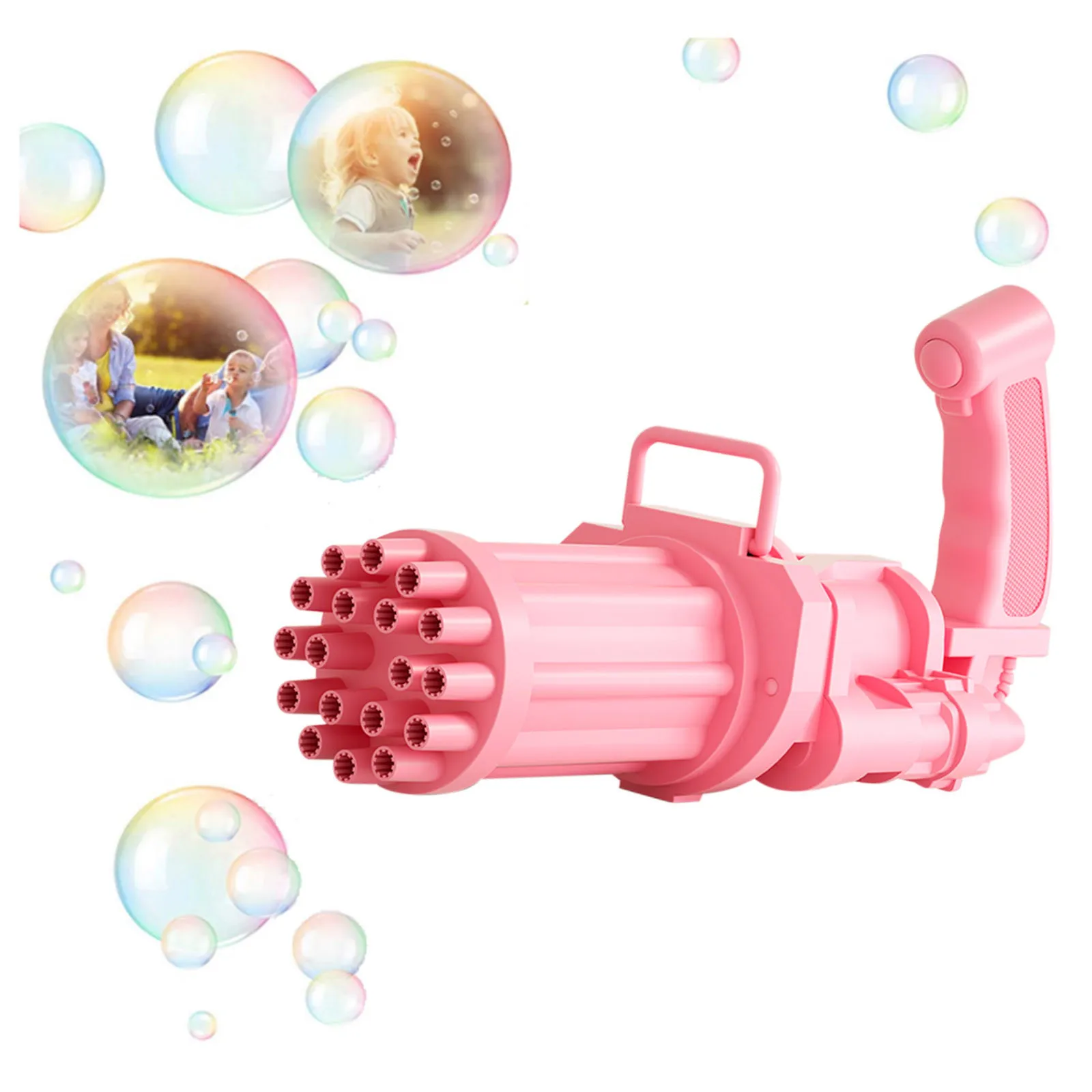 

Bubble Machine 18-Hole Bubble Blower Automatic Bubble +2X50ml Bubble Water