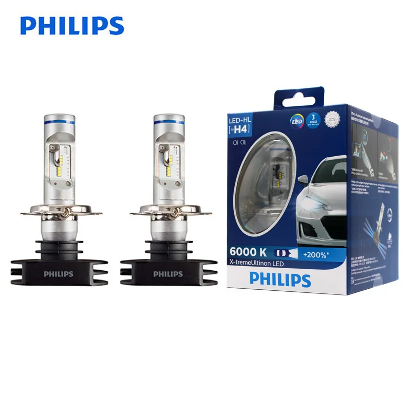 Philips LED H4 9003 X treme Ultinon светодиодсветодиодный Автомобильная фара автомобильная
