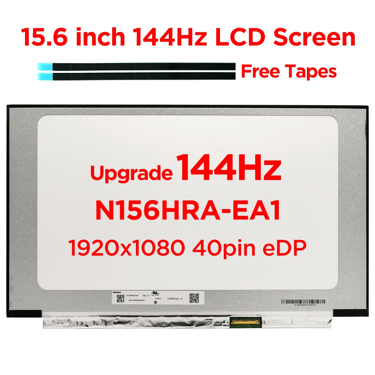 

ЖК-экран для ноутбука 15,6 дюймов IPS 144 Гц, фотосессия LM156LF2F01 LM156LF2F03 B156HAN08.4, матричная панель дисплея FHD 1920x1080 40pin