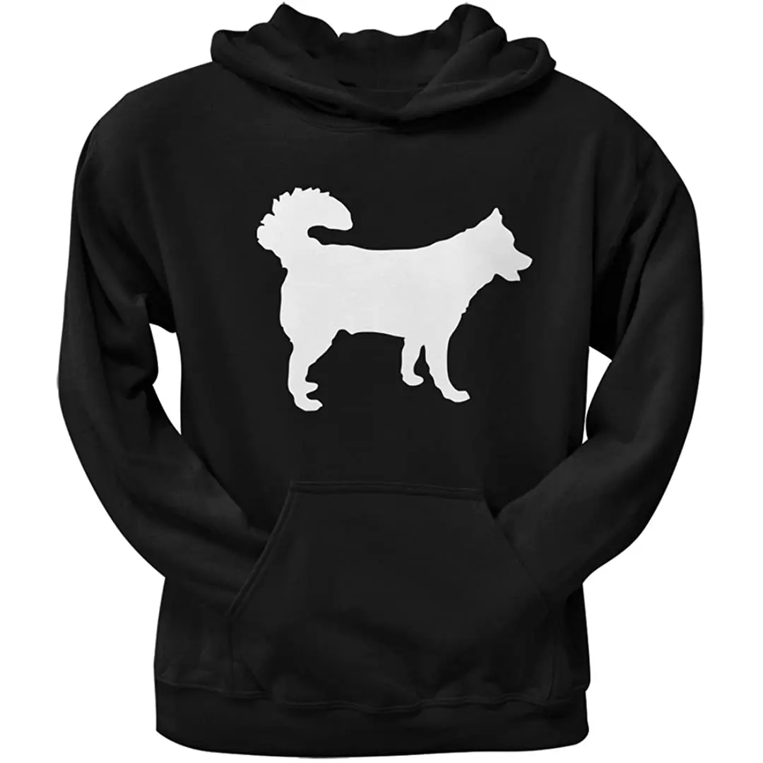 

Alaskan Husky Silhouette Black Adult Hoodie