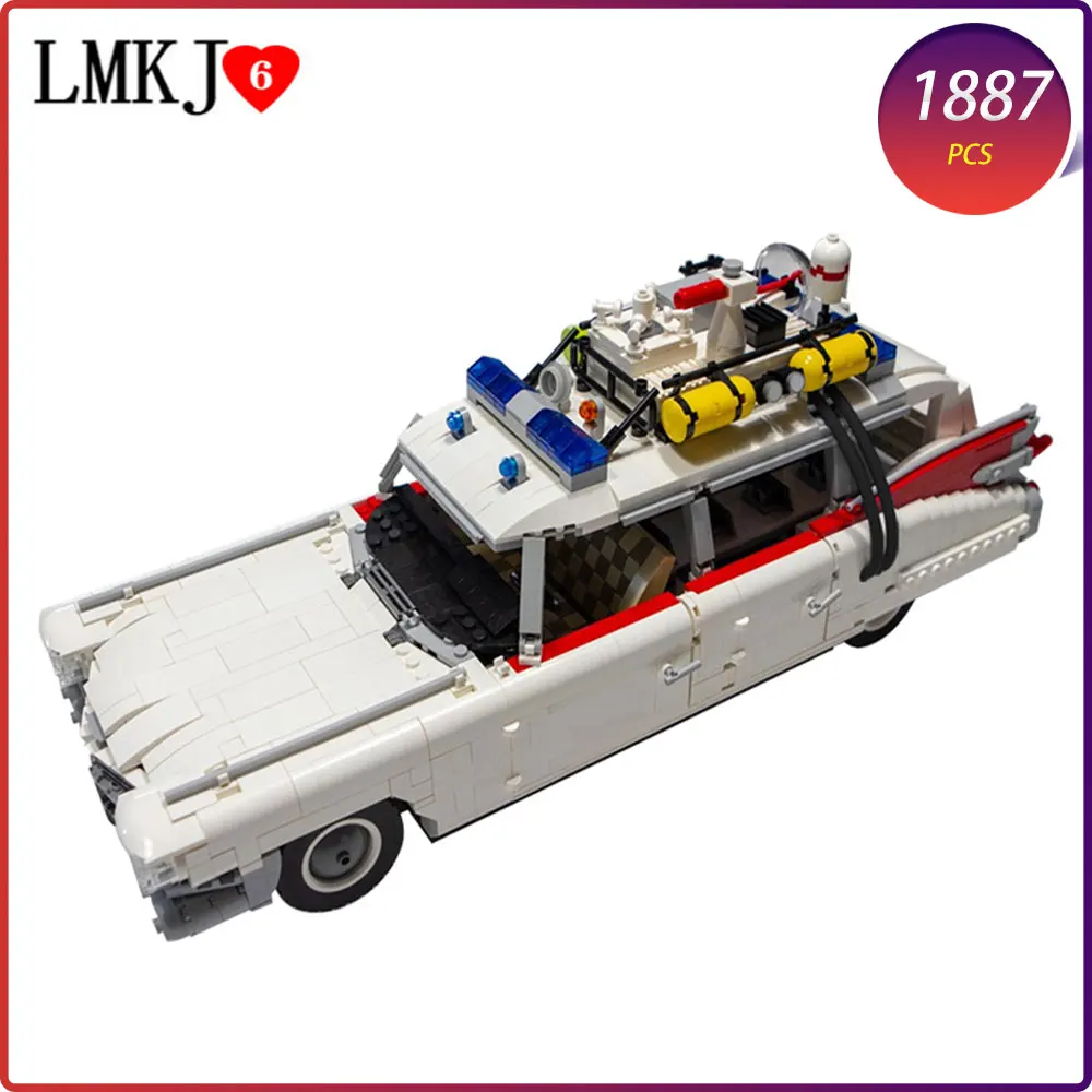 

Ectoed 1 Car Model DIY Building Blocks Famous Movie Ghost Catch Team Car Collection Moc Bricks Kid Educational Toy children gift