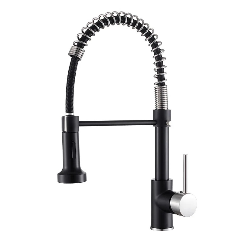 Pull Down кухонный кран SDSN черный матовый кухонные краны качественный латунный