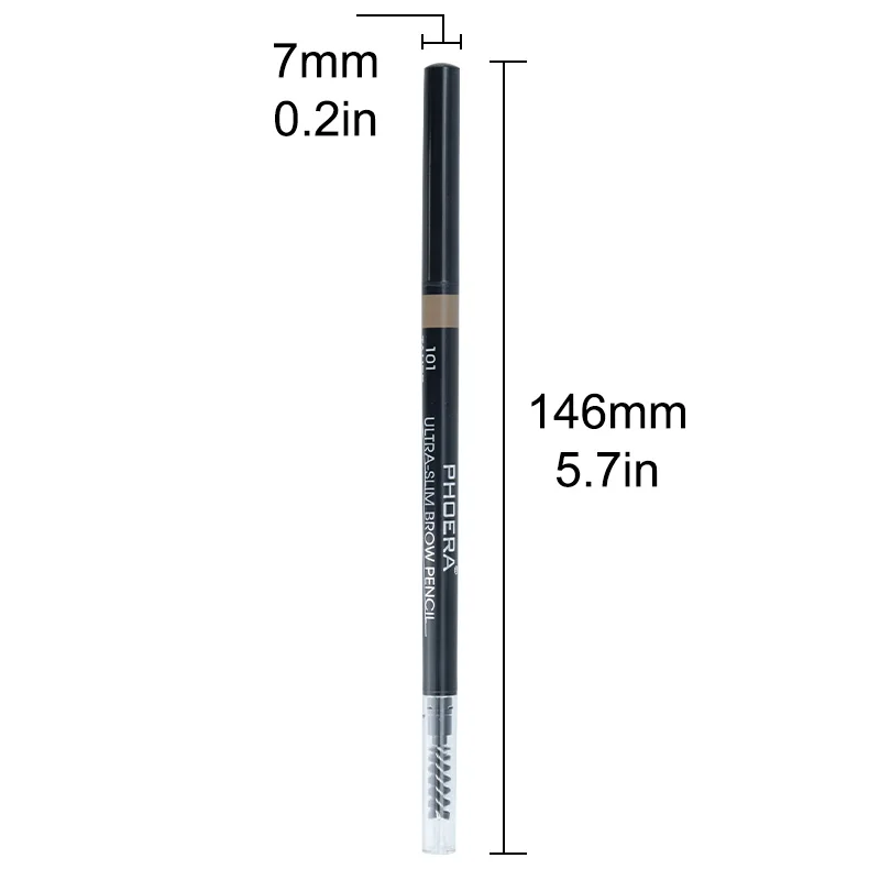 

5 Color Double Ended Eyebrow Pencil With Brush Waterproof Long Lasting Rotatable Triangle Eye Brow Tattoo Pen TSLM1