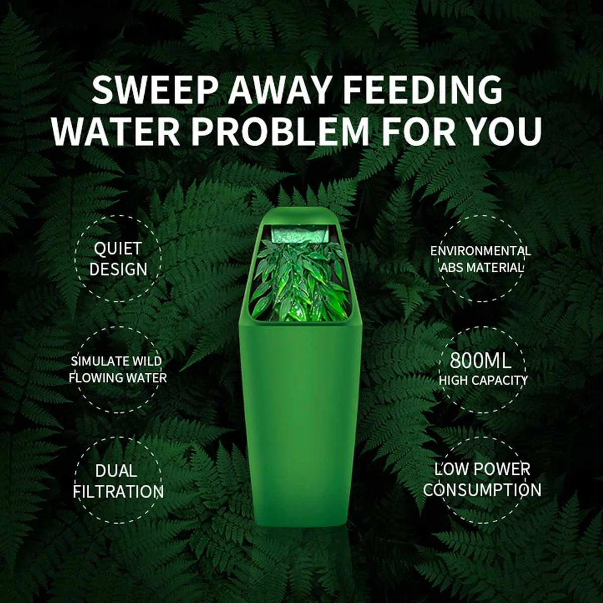 Fuente de agua para Reptiles, bebedero de alimentaci&oacute;n autom&aacute;tico, filtro de lagarto, camale&oacute;n, serpiente, Reptiles, terrario anfibio, accesorios-1