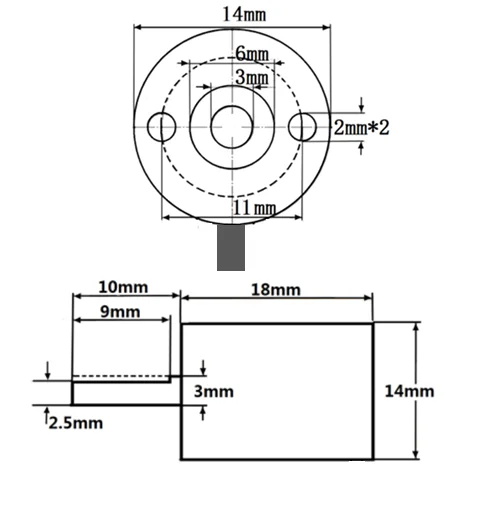 Бесконтактный магнитный мини-датчик угла поворота на 360 градусов 14 мм P3014-V1-CW360 |