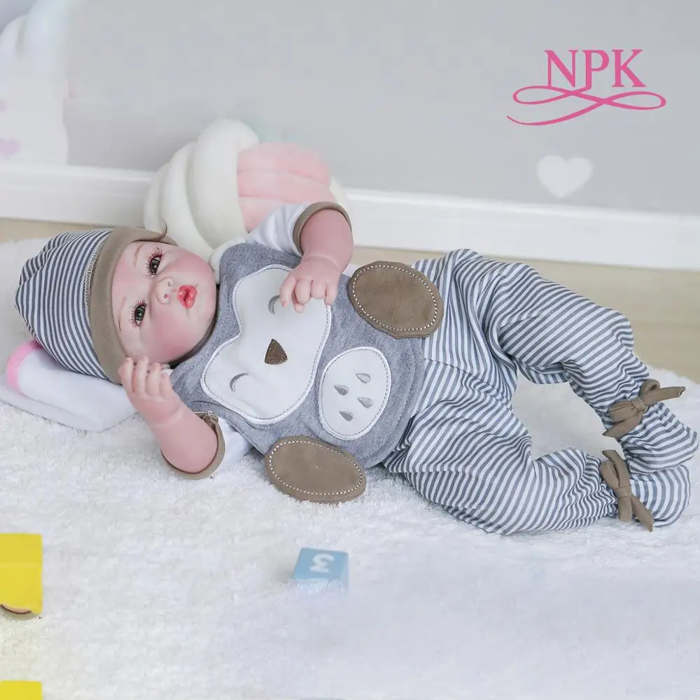 NPK 50 см реборн силиконовый малыш 100% ручная работа детальная картина
