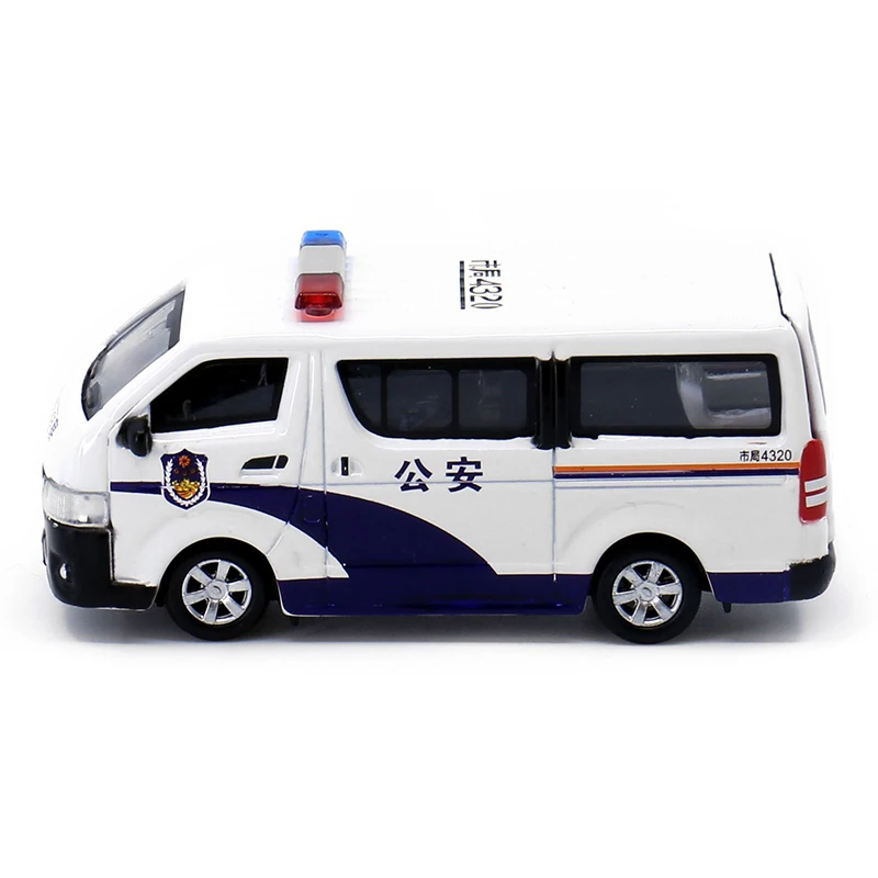 Крошечный 1:64 Toyota Hiace черный/Китайская полиция LHD литая модель автомобиля | Игрушки