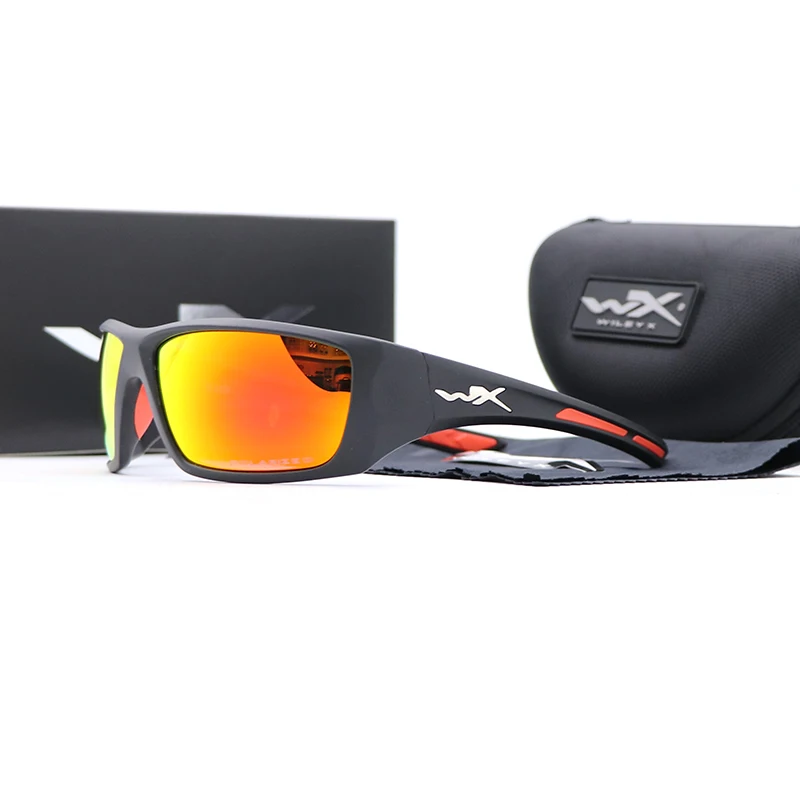 

2021NEW Wiley x WX Brand Sports Sunglasses Men HD Polarized Sun Glasses TR90 Square Frame Reflective Coating Mirror Lens UV400