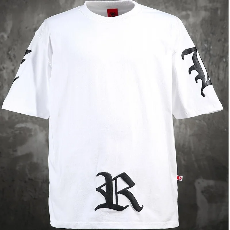 

Summer New Sporting Sanskrit Mens Muscle Fitness Suit T-Shirt Breathable Short Sleeve Gym Leisure Running Athletic Shirt