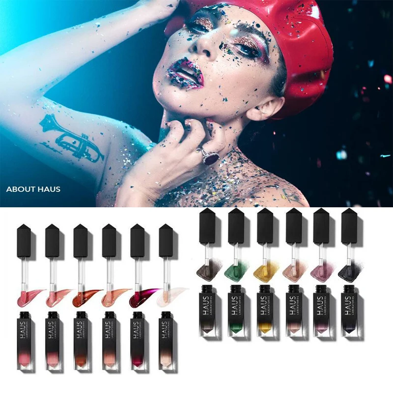 HAUS beauty блеск для губ Рождественский набор из шести многомерных оттенков по всему спектру блеска перламутровый от Lady gaga