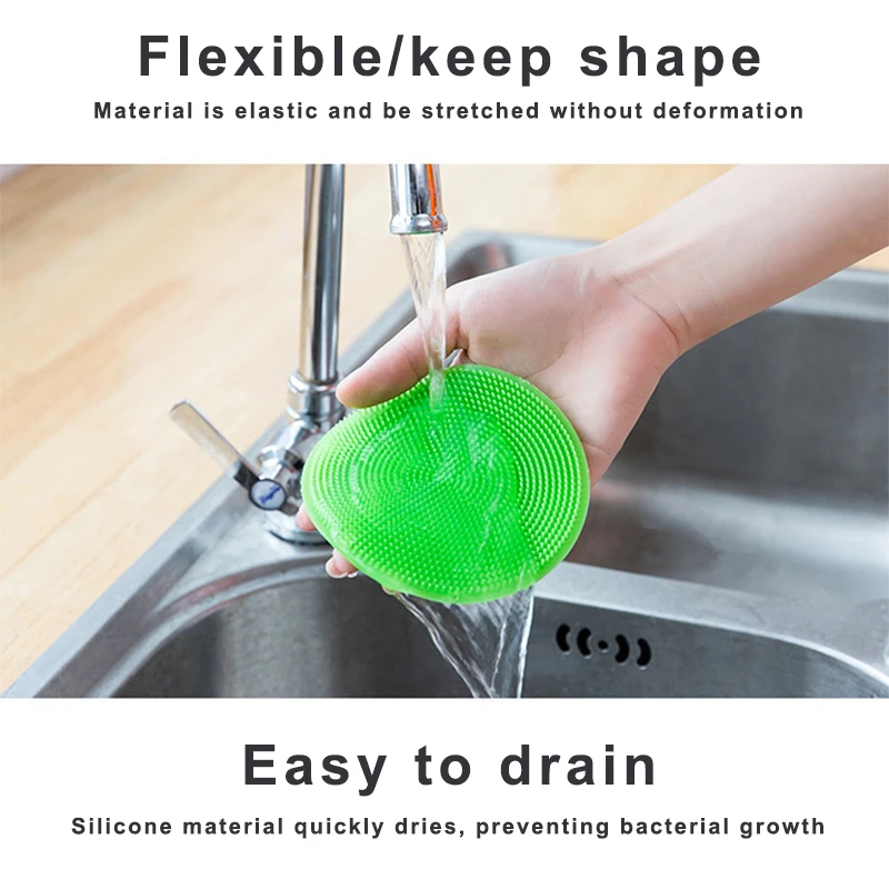 Щетка для чаши Волшебный силиконовый скребок кухонная щетка мытья посуды
