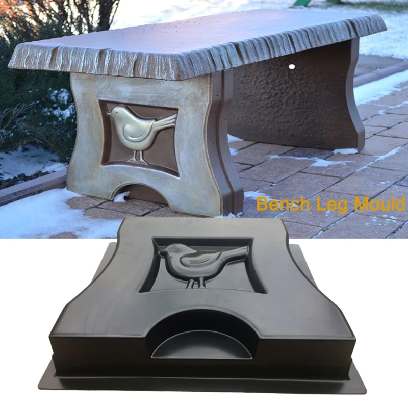 

Villa Garden Simulation Stone Bird Chair Bench Leg Mold Plastic Cement Concrete Paving Mould