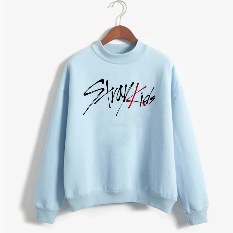 

Haajuku Long Sleeve Jumper Tops Coats Stray Kids I Am Who Hoodies Cute Women Crewneck Fleece Warm Sweatshirt