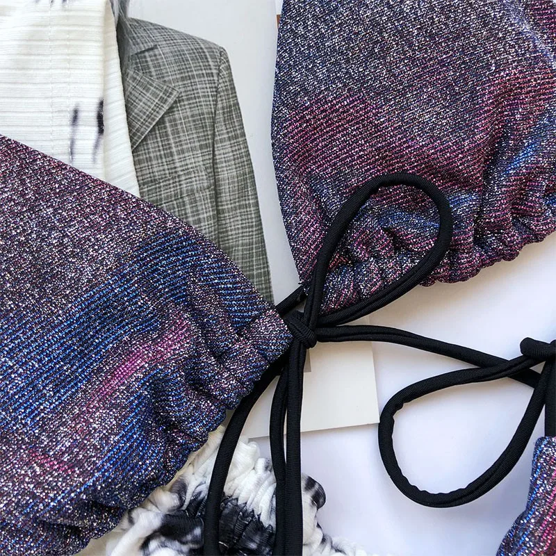 

Summer Sexy Push Up Bikini Set Women Brazilian Swimwear Female Mini Thong Swimsuit Bather Swimming Beachwear For Bathing Suit