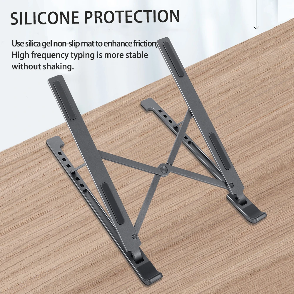 aluminum alloy portable laptop stand non slip adjustable desktop laptop holder notebook stand sfor notebook macbook pro air ipad free global shipping