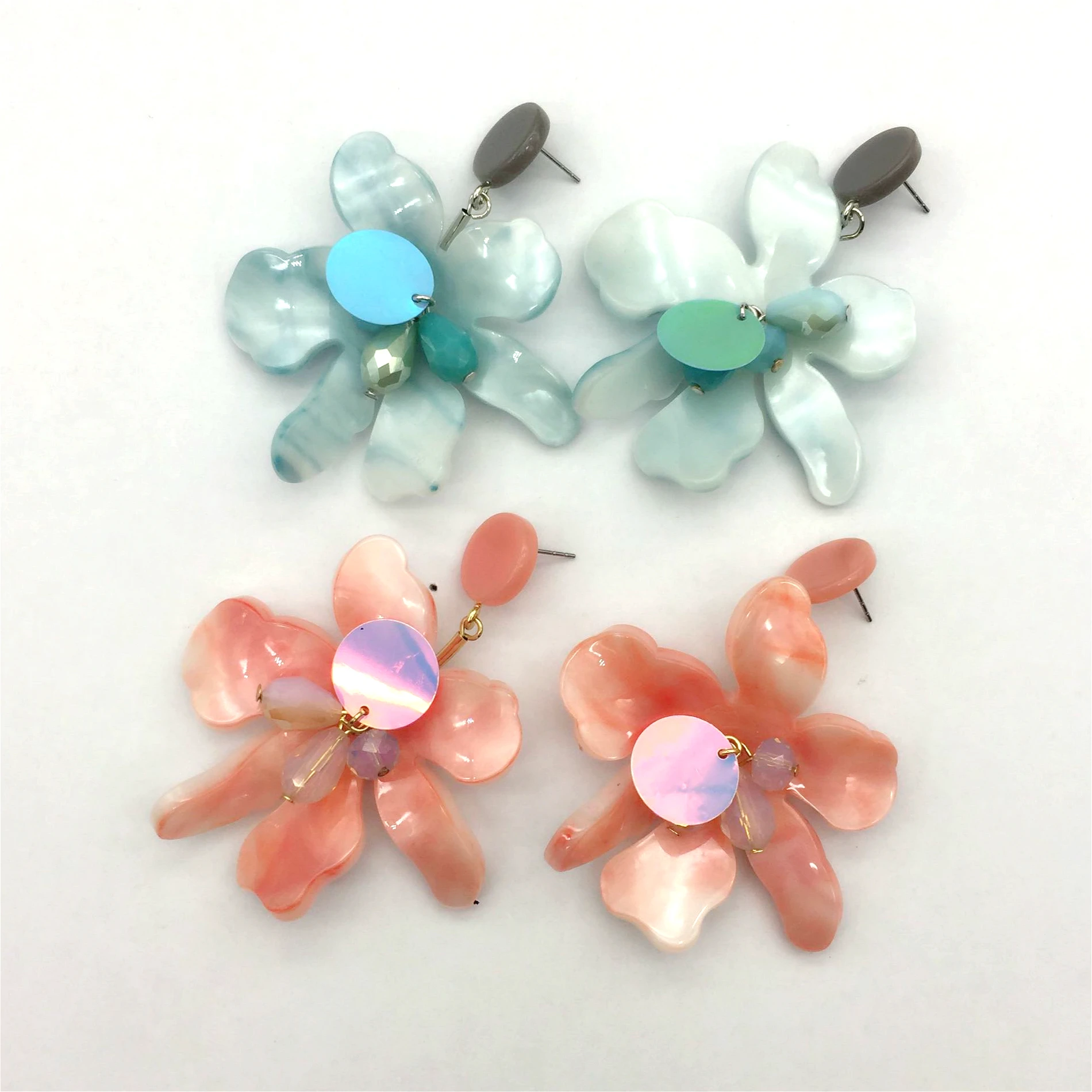 

Boho Acrylic Flower Earrings Aretes Pendientes Earings fashion jewelry Aros mujer oreja Moda mujer Boucle d'oreille femme 2019