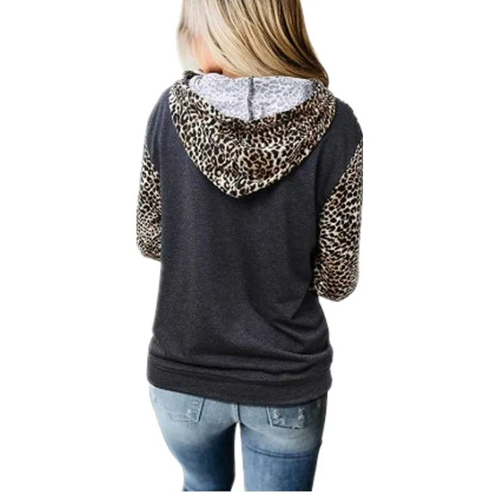 

Spring And Autumn Fashion Leopard Women'S Sports 2021 New Harajuku Casual Cotton Full Fleece Itself Top Ladies Clothing Bts