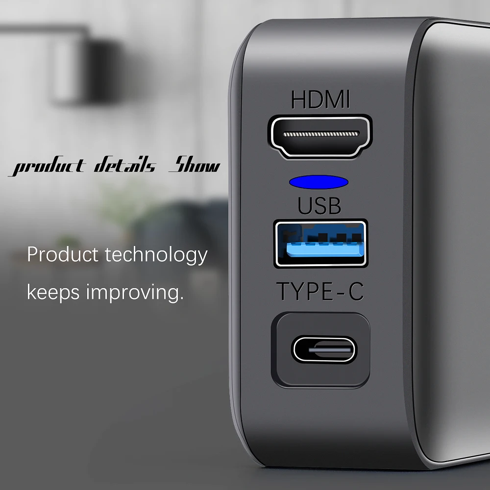 2 в 1 адаптер переменного тока с американской вилкой зарядное устройство HDMI док