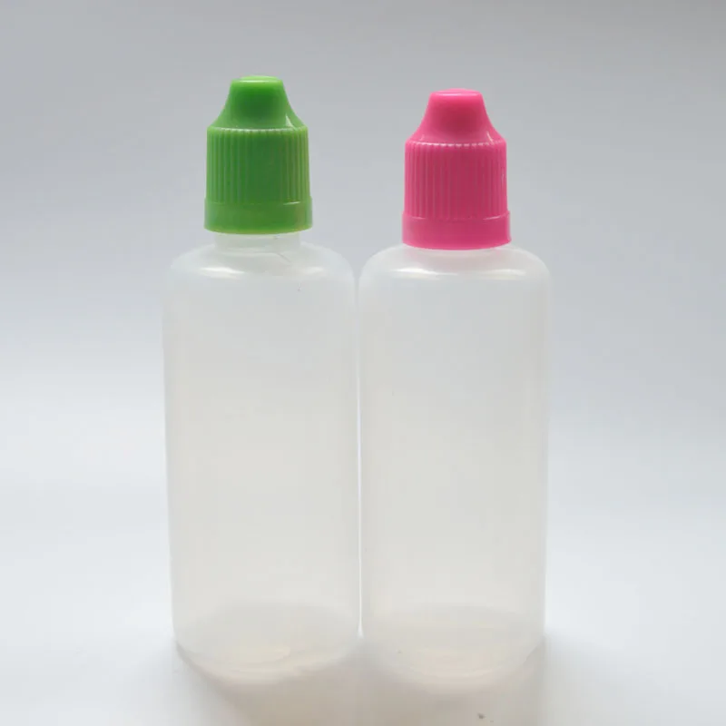 

50pcs Empty Refillable PE Plastic Dropper Bottle Liquid Bottles With Childproof Cap 60ml Soft Vial