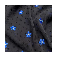 width 59 fashion simple crepe de chine grain embroidered chiffon fabric by the half yard for dress shirt cheongsam material