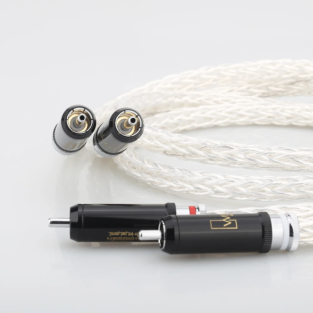 Hi-End 8AG посеребренный OCC 16 жил аудио кабель с WBT RCA Штекер HIFI 2RCA к | Электроника