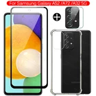 Чехол и Защитное стекло для камеры samsung galaxy a52 a72 a42 a32 a12 a02 a02s, Защита экрана для a 52 72 32 4g 5g, задняя крышка