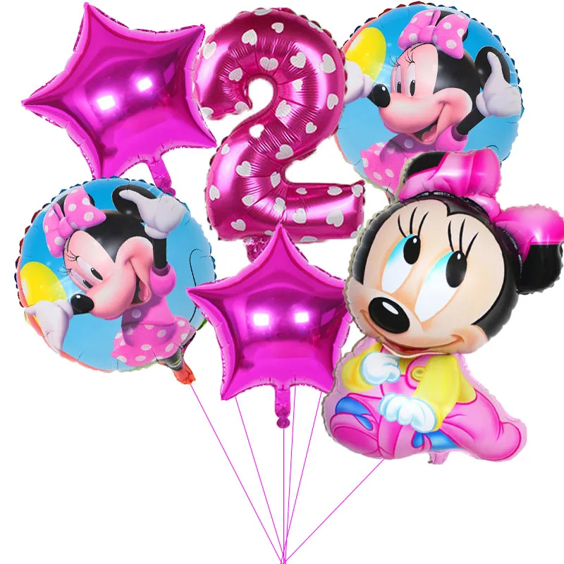 

Disney Mickey Minnie Mouse Cartoon Aluminum Foil Balloon Set Baby Shower Birthday Party Decoration Supplies Children Toy Gift