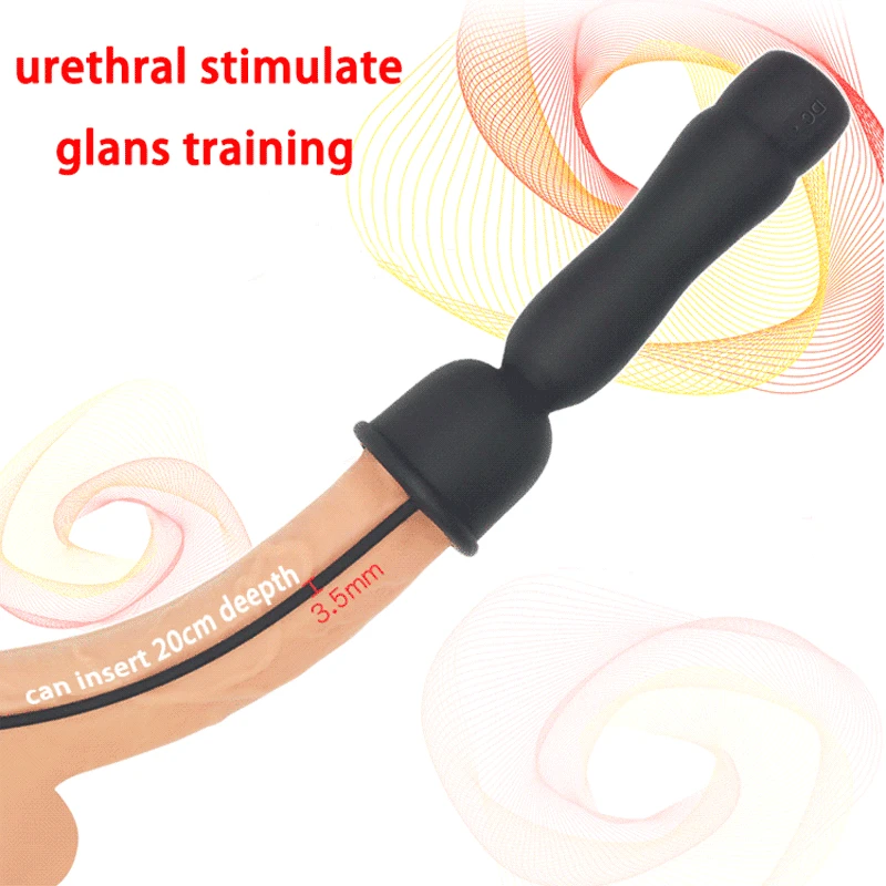 Силиконовый вибрирующий пенис штекер Usb зарядка уретральный звуковой дилатор
