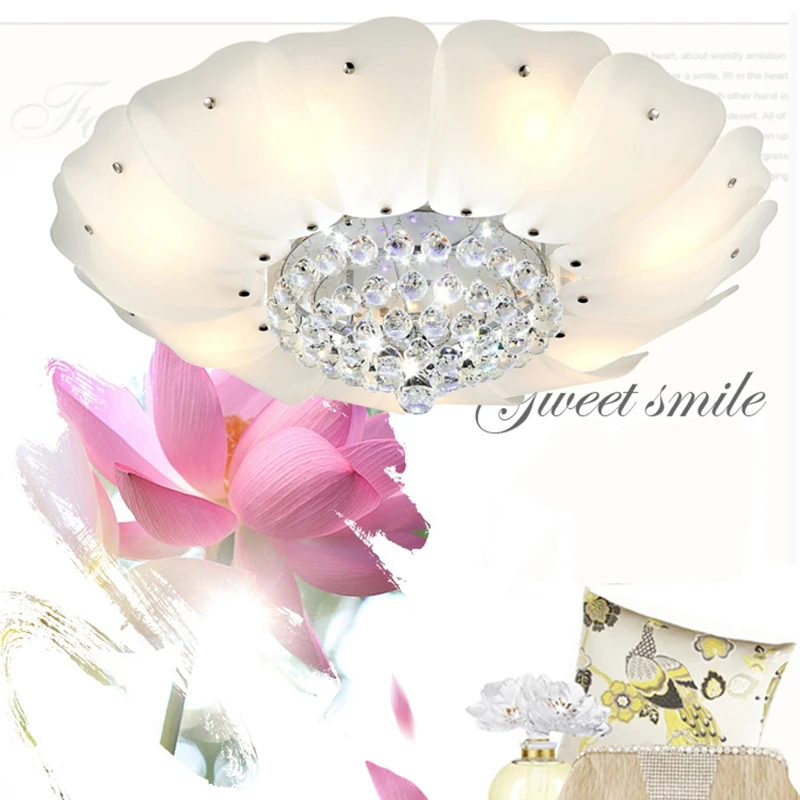 

Modern Crystal Ceiling Lights Lighting Hotel Restaurant Decoration Ceiling Lamp House Living Room Crystal Flower Lustre Fixtures