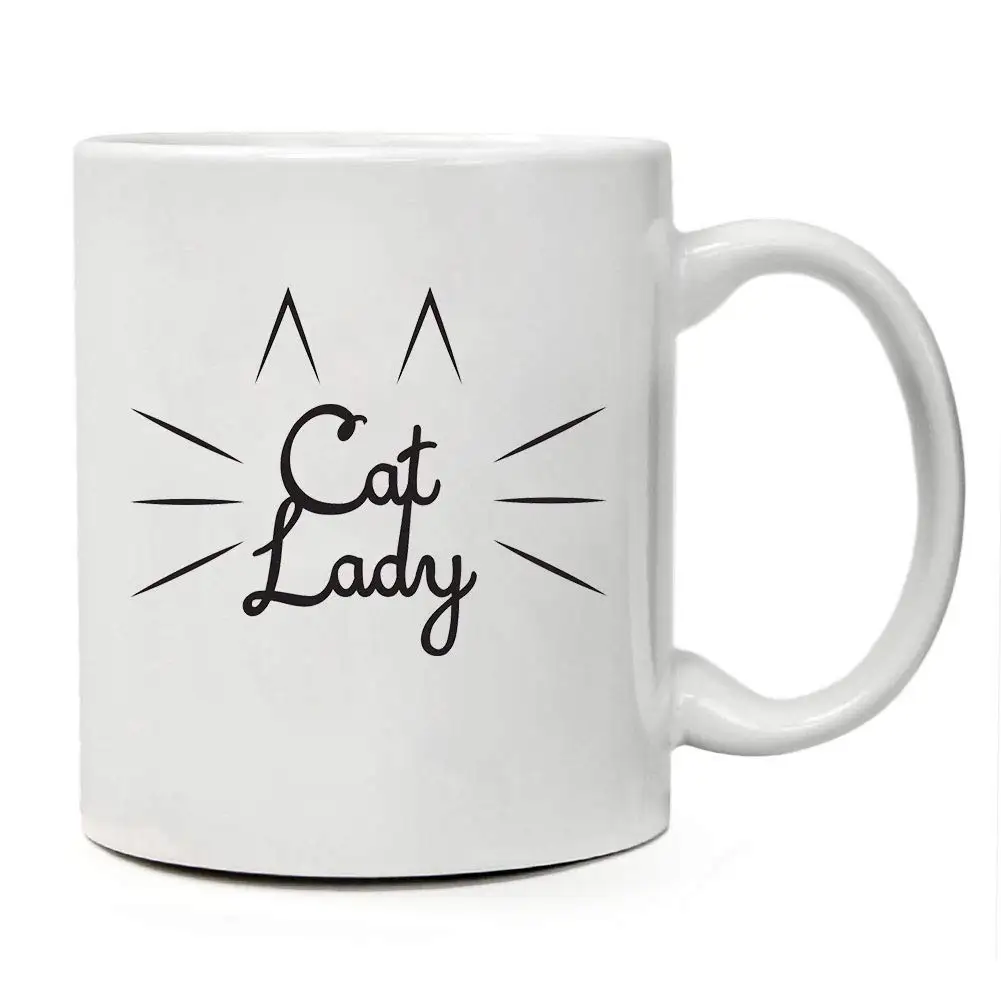 Забавные кофейные кружки кошачья леди для женщин 11 унций высококачественная