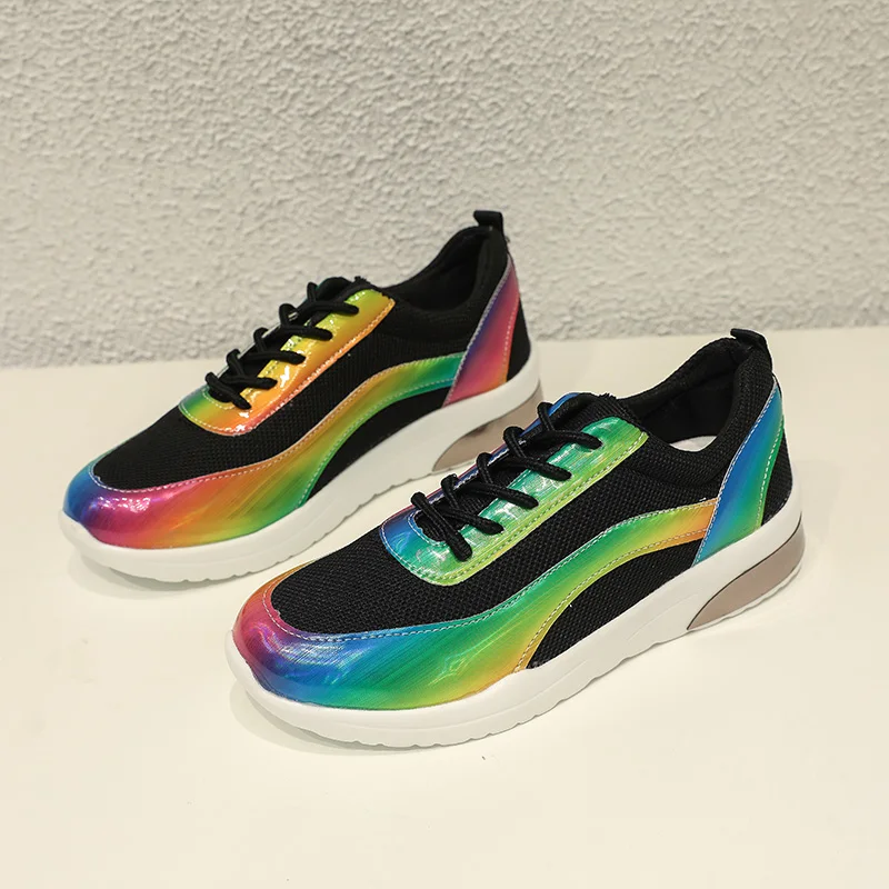 

New sports shoes platform vulcanized shoes fashion breathable casual running shoes women's sneakers spring and autumn plus size