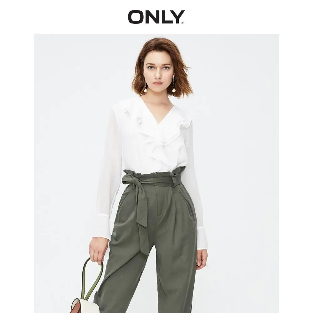 Только летняя новая Стильная однотонная Милая плиссированная рубашка средней